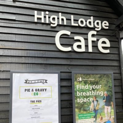 The Cafe at High Lodge Visitors Centre. Run by Churchill Catering, a team of friendly staff. Serving hot beverages, fantastic cakes and scrumptious hot food.