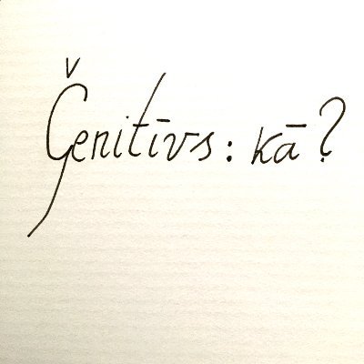 Ģ. kā?
Konts ar mērķi izcelt un atgādināt pareizus ģenitīva lietošanas piemērus.
genitivs@inbox.lv