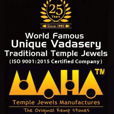 We are Now, to express our quality, we have created a company called MAHA TEMPLE JEWELS with ISO (9001: 2015) Quality Certificate for (Bharata Artists)