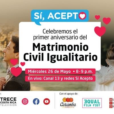 En mayo de 2020 entrará en vigencia el matrimonio civil para todas las personas en Costa Rica. Esta campaña suma voces diversas que respaldan esta causa.