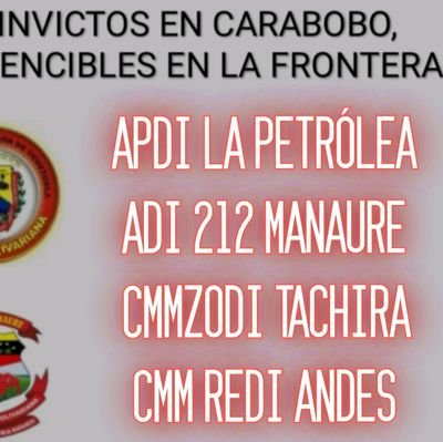 Unidad Popular para la Defensa Int. Pata de Gallina y Cerro Negro, adscrita al @APDIPetrolea212,  @212manaure2 y a la CDMMZ Táchira @MILICIAZODITAC, @CMREDIAN