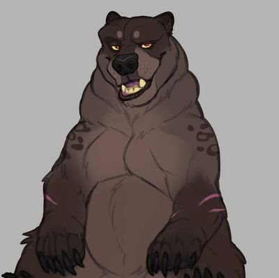 a large loving bear, he might be a little threating to the eyes but he is a big softy if you don't annoy him