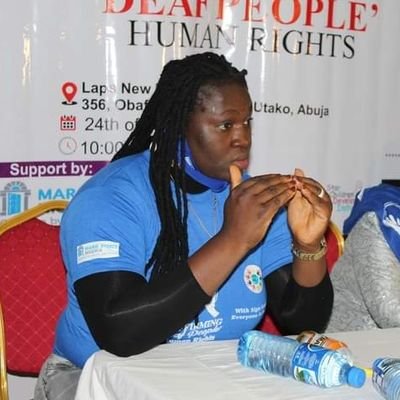 Executive Director,  Deaf Women Aloud Initiative  National president of Deaf Women Association of Nigeria Disability Right Advocate SRHR Expert/Deaf