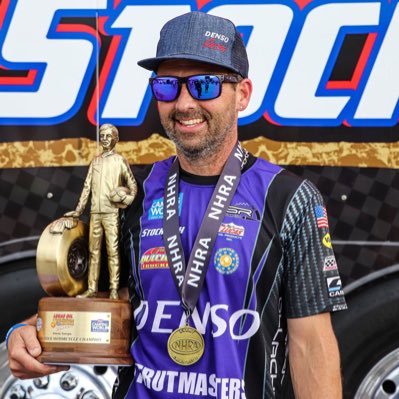 NHRA Pro Stock Motorcycle Rider of the DENSO / Strutmasters EBR for Matt Smith Racing Owner/Operator of Quality Tire Central Point, Oregon