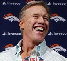 Face of the Denver Broncos. Not the real John Albert Elway, Jr.