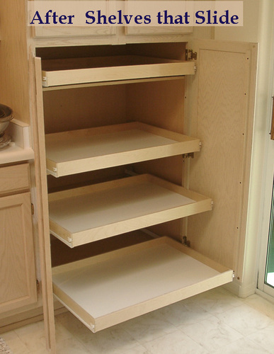 We have been building the classic Sliding Shelf for over 20 years now. Organize and simplify your life with Pull Out Shelves from Shelves That Slide