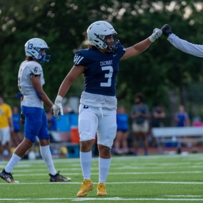 Jalyn Turner C/O 2023, 5’11”, 210 lbs, Linebacker, 3.79 gpa, Calvary Christian HS (Clearwater FL),email: Turner.jc@cchs.us cell (443) 972-0160