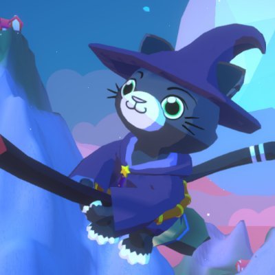 Offical game Twitter of  Onigiri a feline witch that lives in a cottage in the forest and delivers packages via broomstick for a living. (They/Them)