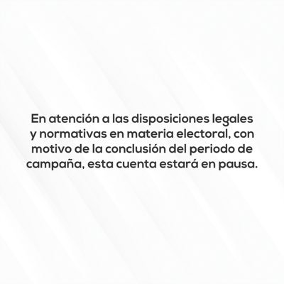 Esta cuenta está suspendida de toda actividad de promoción electoral