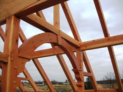 We are a 28 year old Heavy Timber Frame Company specializing in Commercial Timber Frames or anything out of the ordinary. mike@vermonttimberworks.com.