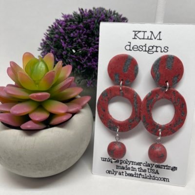 Handmade polymer clay earrings…be bold and beautiful!