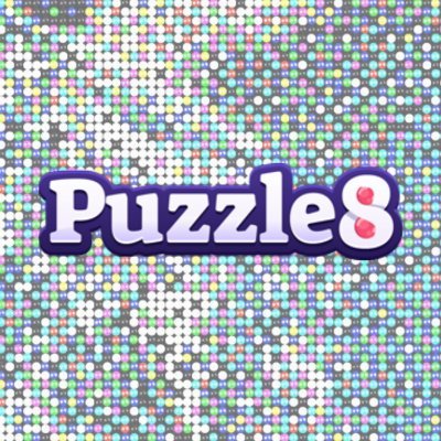 Puzzle8 Pictures are made of 25 pieces each averaging 416 spherical pixels appearing in the same 8 colors over and over again.