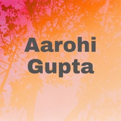AarohiG26094556's profile picture.