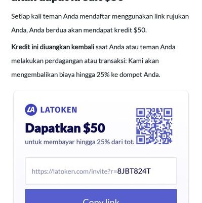 dapatkan saldo $50 untuk trading fee.
https://t.co/k4HMzUaqZ0
Tiap ada airdrop otomatis landing ketika selesai.