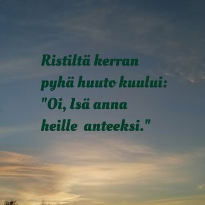 SharoninLilja's profile picture. Rakastan luontoa, elämää.
Pyhät asiat 📖 ✝️