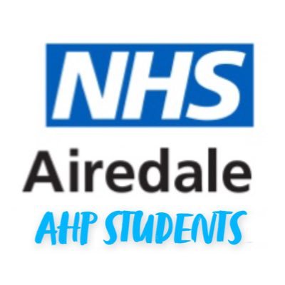 This is the Airedale AHP student’s twitter page! We will share experiences of our placement journeys at Airedale, to help maintain quality and support change!