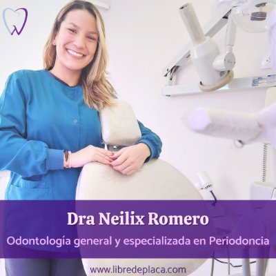 💫 Dra Neilix Romero
💜 Te ayudo a remover la placa que inflama tus encias.
🦷 Tratamiento especializado para dientes con movilidad