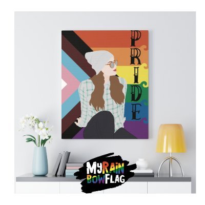 I make custom PRIDE flag canvases and personalized 3x5 Pride flags :)