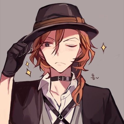Fancyhat_chuuya's profile picture. CHUUYA
____________________________________

• Bungo Stray Dog character 
• I like wine-
• And old hats-
____________________________________