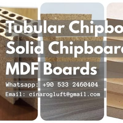 Tubular Chipboard, Solid Chipboard, HDF Boards Manufacturer And Exporter Company From Turkey. Whatsapp: +90 533 2460404  Email: cinarogluft@gmail.com