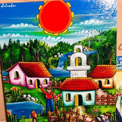 Artes Plasticas, Arte típico Salvadoreño creado por el pintor salvadoreño con discapacidad Jaime Guillén. Teléfono 76635283