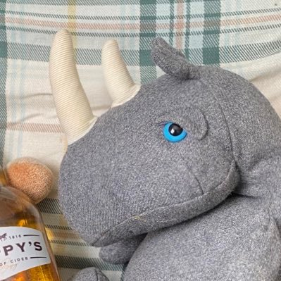 A #jellycat rhinoceros living it up in Bristol. plushy brother to @oldsnooze1