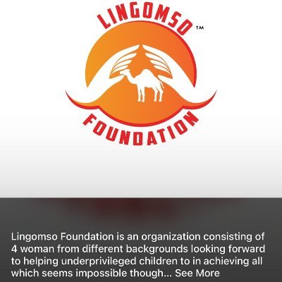 As Lingomso Foundation We
Hoping for a Better and Brighter Future for Our Country by starting with Empowering Our Youth....Bank: Nedbank
Account : 1203791216