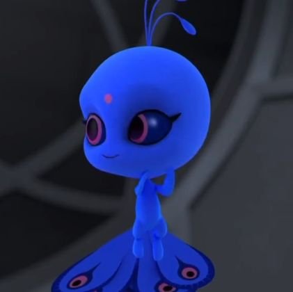 peacock kwami - have a great day! | peacock miraculous holder @spr3admyfeather //real account @floralzbug