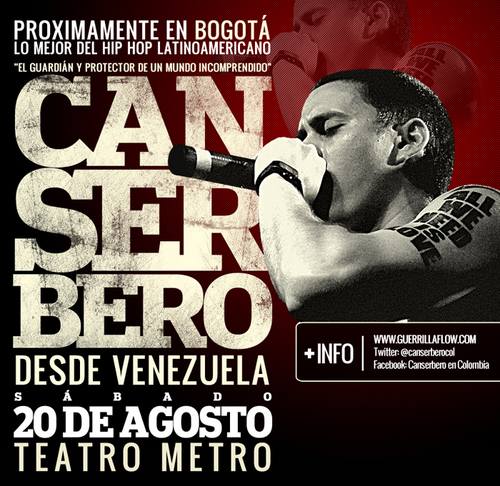 Uno de los eventos de hip hop más esperados del 2011 en Colombia promete ser el de Canserbero, un artista venezolano que se ha ganado al público latinoamericano