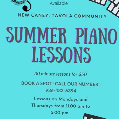 Piano lessons based in the new caney area.                                      Instagram: LearningPiano2021