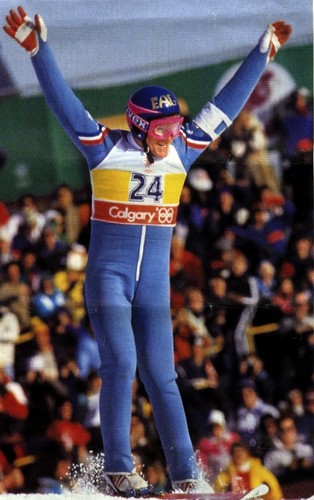 Britain’s 1st, only and best Olympic ski jumper. 58th in the 1988 Winter Olympics. Once had a #2 hit in Finland. An A + E department's worst nightmare