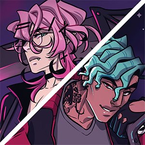 🖤 River St is an 18+ BL webcomic by @llllucid 🖤 horny reaper man courts tsundere vampire, hijinks (🥵🪢⛓️) ensue 🖤updates Saturdays