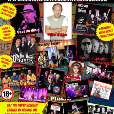 Come and spend 3 fab nights of 60's music with some of the best acts in the UK.