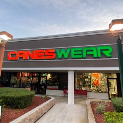 CanesWear Miami FanWear, THE SPOT SOUTH FLORIDA FANS SHOP! Canes, Fins, Panthers, Inter Miami, Heat & Marlins      2655 S. University Dr,  Davie 954.835.5597