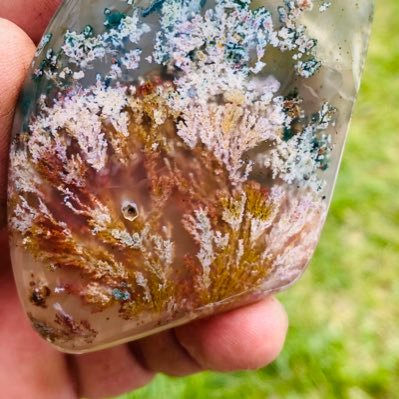 Quality Agate Crystal & Gemstone Handmade Cabochon Necklace.