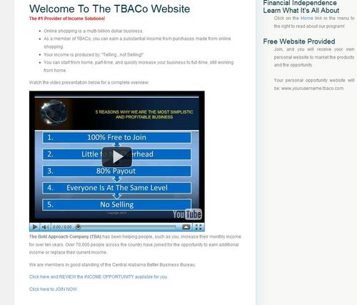 The #1 Provider of Income Solutions! The Bold Approach Company (TBA) has been helping people, such as you, increase their monthly income for over ten years