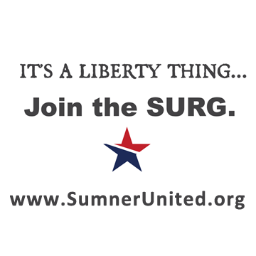 Sumner United for Responsible Government (SURG) is the citizen Tea Party group from Sumner County, TN
