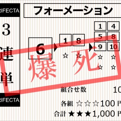 競馬の予想を上げます