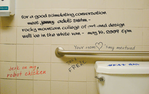 AdultSwimDenver's profile picture. May 14th - 6pm Tweet us your best bathroom lines and the winner will get a signed poster from the ADCD dudes