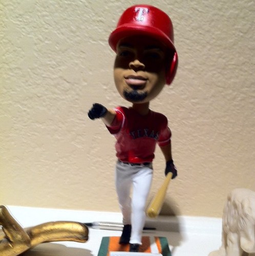 NellyBobblehead's profile picture. Im a tiny bigheaded version of nelson cruz I play for the AL champions Texas Rangers