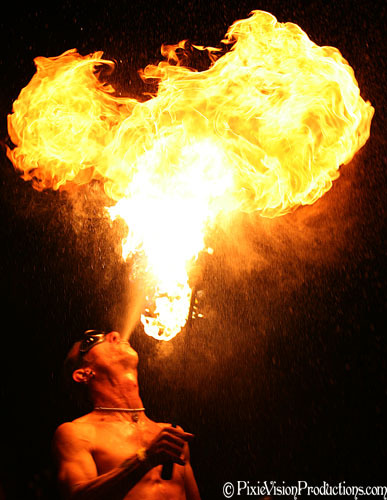 Stilt Walker, Fire Breather, Musician, Artist.
Plays with The Mutaytor, Cirque Berzerk, and creates neat things to look at, listen to, or be frightened by...