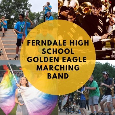 This the official Twitter page for the Ferndale High School Golden Eagle Marching Band from Ferndale, MI