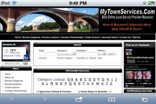 Provide low cost business advertising for service providers all across america