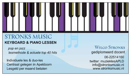 Muziekles keyboard, piano, pop en jazz in Apeldoorn (Centrum). ook songwriting (liedjes schrijven) en arrangeer lessen mogelijk