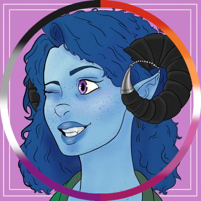 fan-artist 🎨 | 19. they. ✨️ | books, TTRPGs, cartoons & music 💗 | tiefling enthusiast 🎲 | pfp by @blossomandbone 🥰♿️