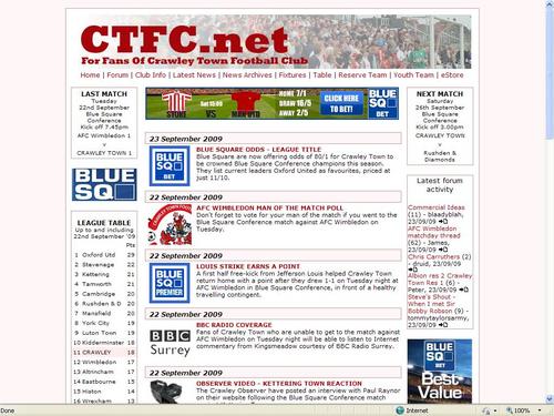 Online between 1997 and 2017 https://t.co/ZgX4FNEmb2 was an active online community for fans to discuss the goings on at Crawley Town Football Club.