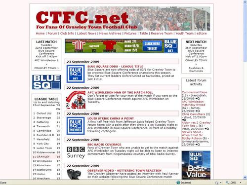 Online between 1997 and 2017 https://t.co/ZgX4FNEmb2 was an active online community for fans to discuss the goings on at Crawley Town Football Club.