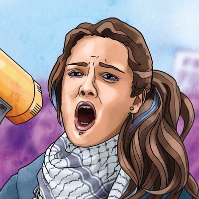 ER_Activist's profile picture. "Sorry for the inconvenience, we are trying to change the world!" 
Activist Character from the Earth Rising #ClimateChange #BoardGame by @SDRgames_studio