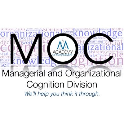 Official Twitter Account of the @AOMConnect Managerial and Organizational Cognition Division. We'll help you think it through!