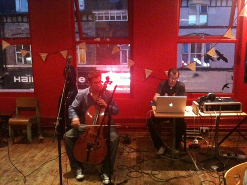 Rod Skipp - 'cello & Norm Skipp - live electronics. 
_scape explore the interaction of live and pre-composed electronics with instrumental performance